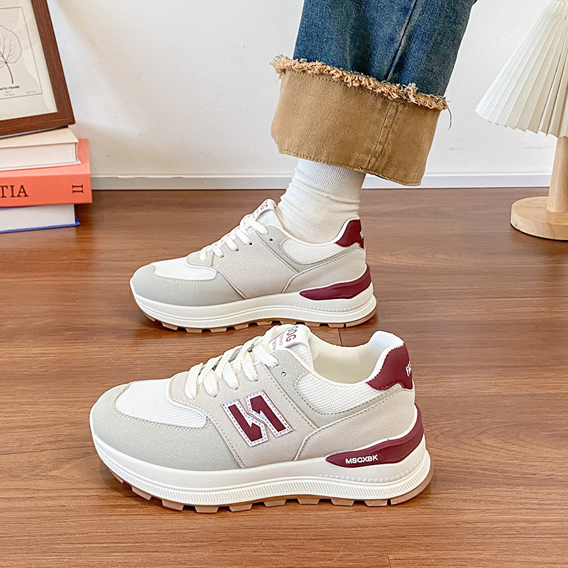 free shipping designer Running Shoes womans Shoes New Breathable Soft-Soled sport Heightened Athleisure white Shoes