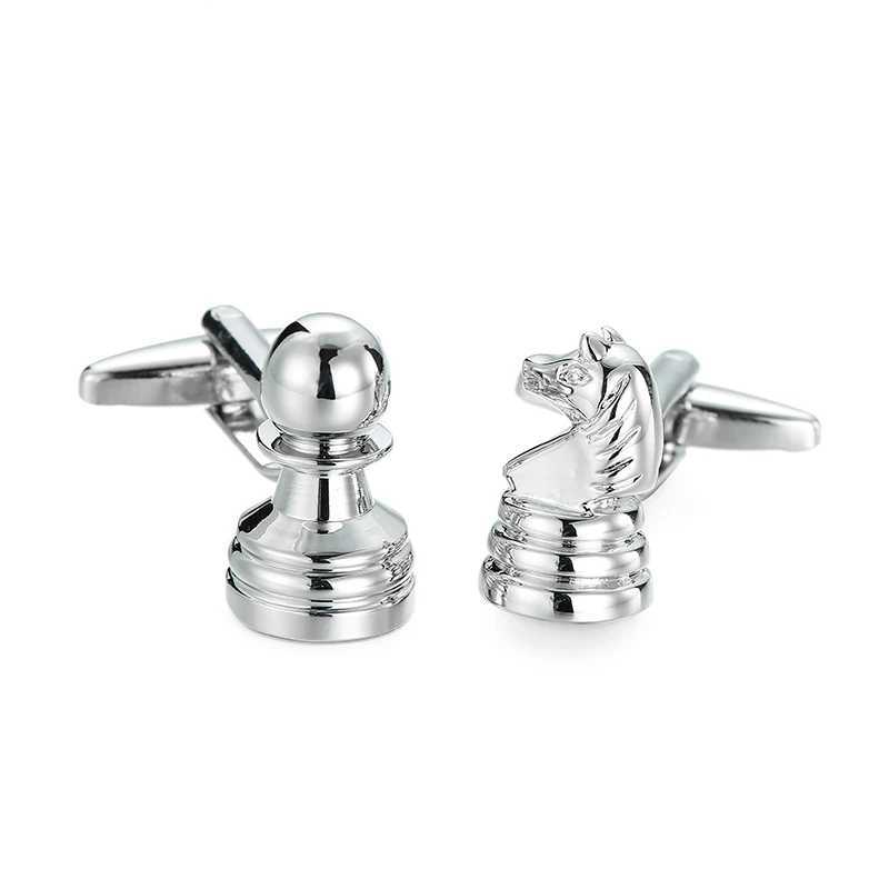 DYs new high-quality copper material sports and entertainment chess cufflinks fashion mens French shirt cufflinks retail and wholesaleT250412