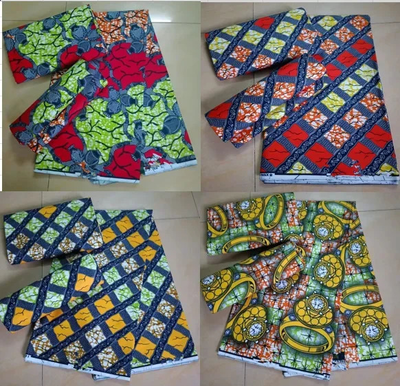 Ho.llllllan.dais real fabric African wax high quality 100%cotton Ankara wax fabric for making dresses African style 6 yards 250407