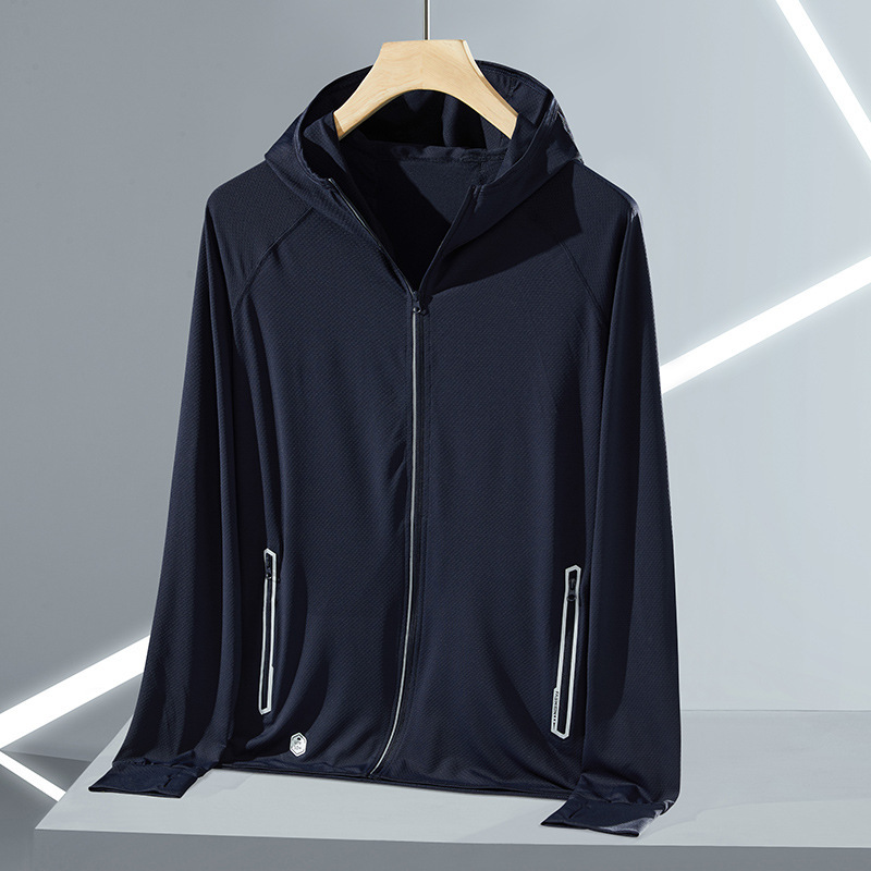 Upf50 Outdoor Sports Windbreaker Summer Mens and Womens Sun Protection Clothing Skin Clothing Uv Resistant Breathable Jacket Sun Protection Shirt