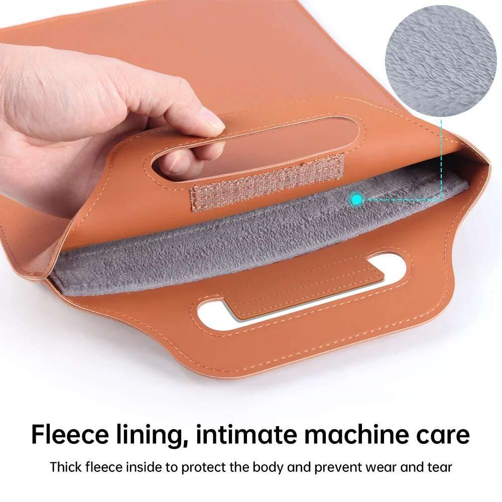 Pu Leather Handbag Laptop Sleeve Bag Case Book Air Pro 16 14 13 M3 M2 M1 Notebook Cover For Lenovo HP 15 Inch