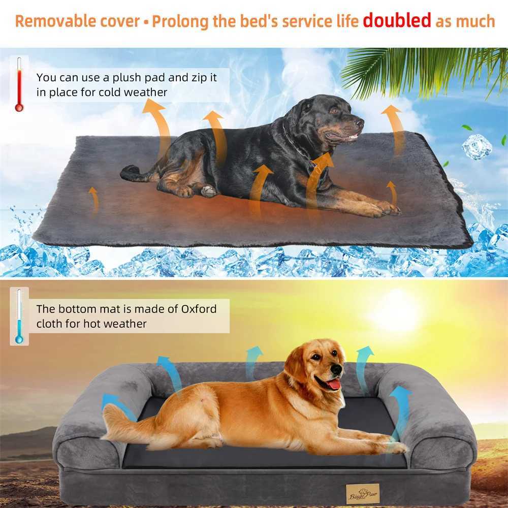 XXXL large sedative dog bed orthodontic memory foam sofa waterproof removable cover plush pad suitable for small medium and large dogs X250412