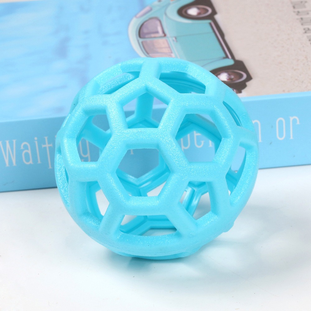 Pet toys bite hard hollow ball TPR plastic ball toy Teddy Shiba Inu Golden Haired Bell Ball Dog toy