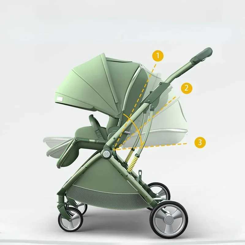 Double sided baby stroller double-sided folding baby stroller lightweight double-sided baby stroller W250411