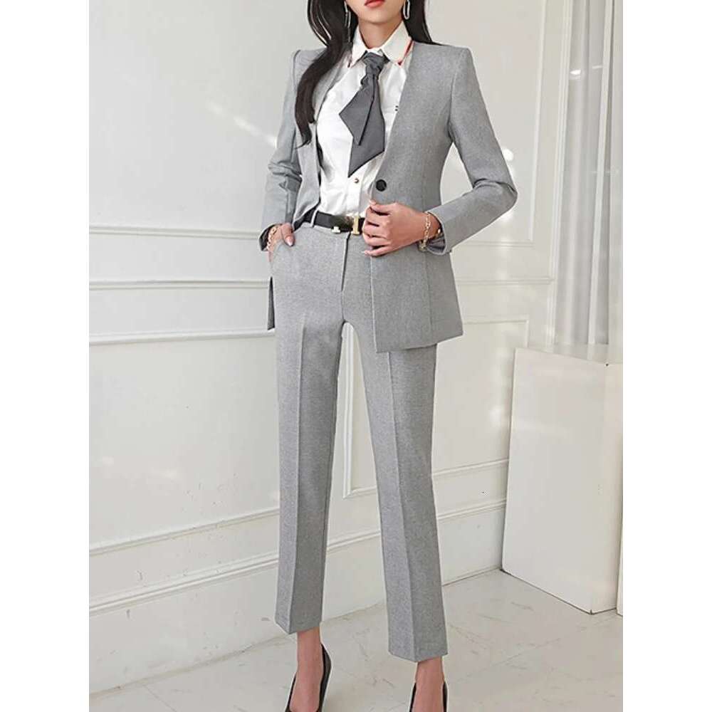Designer Clothes Women Vintage High Quality Office Suit Ladies Work Wear OL Pantsuits Formal Female Blazer Jacket Vest Trousers 3 Pieces Set