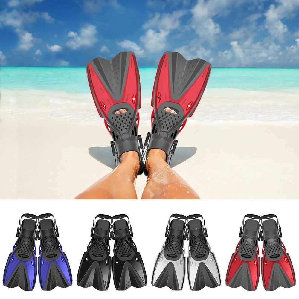 Adjustable Short Snorkel Foot Swimming Flip Cover Fins Beginner Water Sports Equipment Portable Diving Flip Cover Male and FemaleY250412