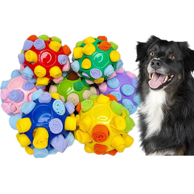 Pet dog sniffing ball, hidden food mat, puzzle resistant, bite resistant, explosive ball, rubber ball