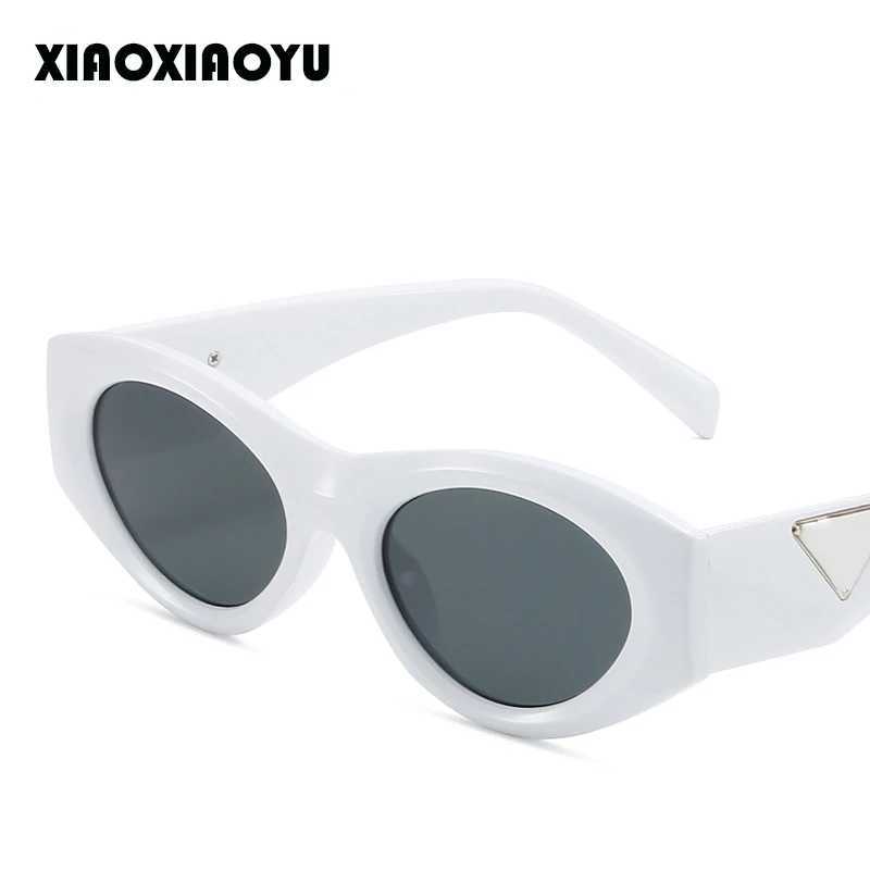 Marble Pattern Light Luxury Sunglasses Fashion Cat Eye Elliptical Frame Sunshade Sunglasses Texture Wear Glasses Man WomanC250411