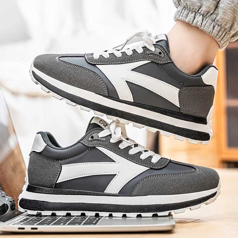 Fashionable Men Casual Shoes with Patchwork Color Straps for Student Training Cfortable Non Slip Vcani Tennis Sneakers Z250411