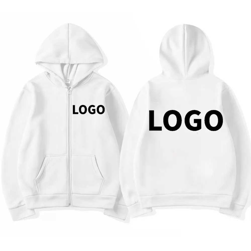 POD customization 2025 Private Customization Design Graphic Print Zipper Hoodies Men Women Fashion Zip Up Sweatshirts Casual Oversized PulloversT25111