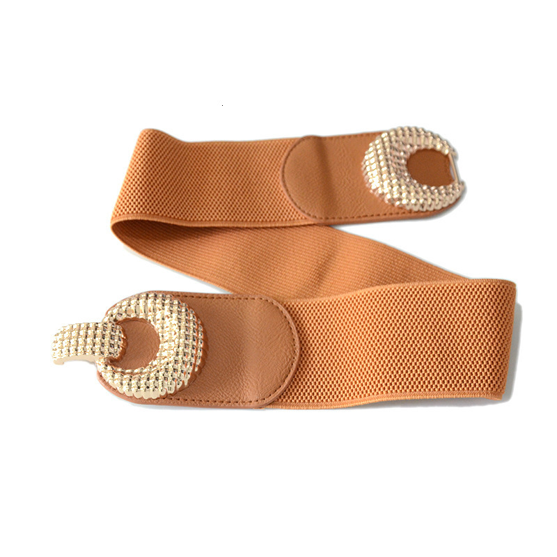 New Belt, Women's Simple Double Loop Buckle, Elastic Decorative Waist Cover with Skirt and Coat