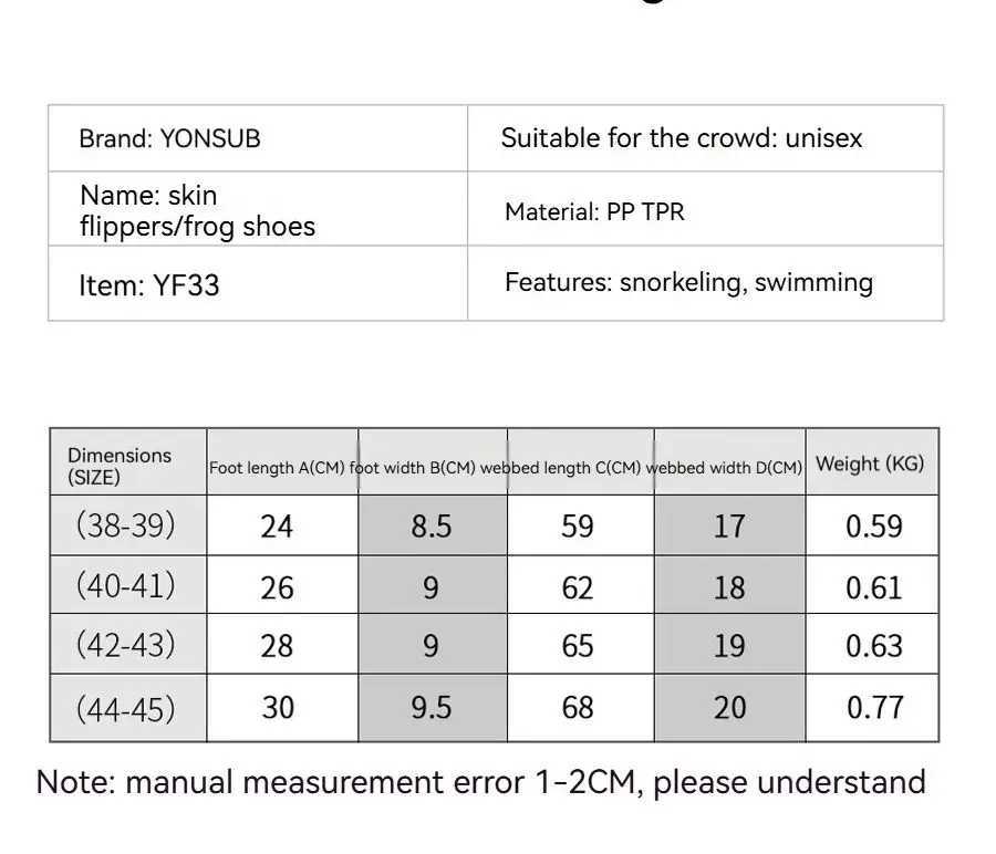 YONSUB Adult Special Diving Flip Machine for Men and Women Deep Diving Swimming Double Fin Diving Fishing and Hunting EquipmentY250412