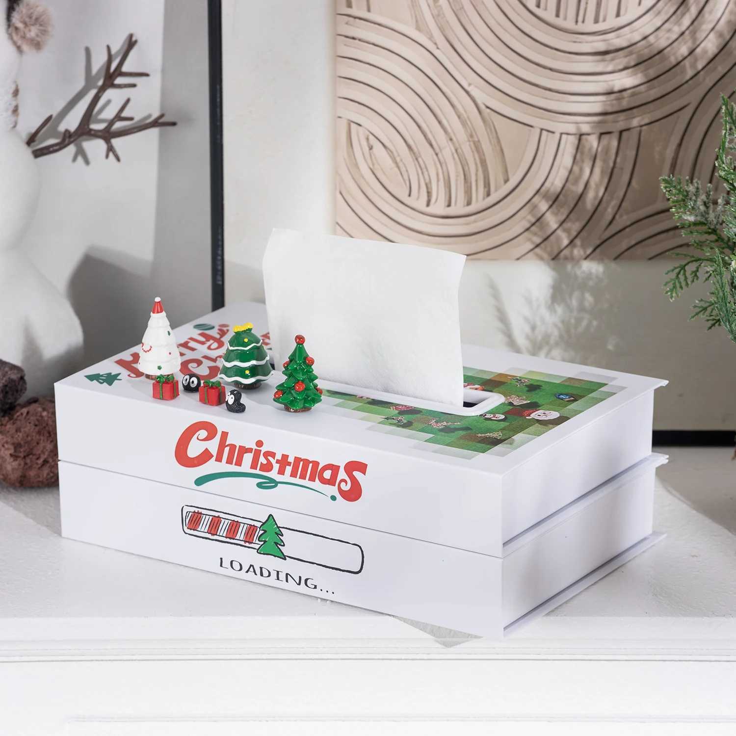 Christmas Luxury Book Style Tissue Box Fashion Hotel Storage Box He Table Decoration With Cute Decorative Accessories Y251112