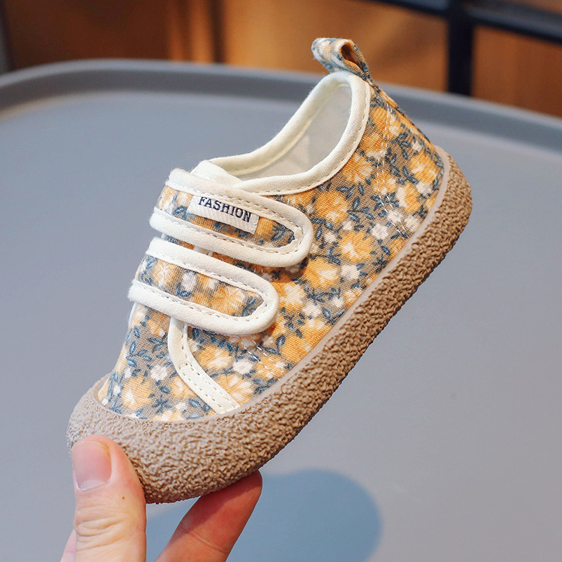 Kids Floral Canvas Shoes Fashion Girls Casual Shoes Infant Toddler Walking Shoes Kidszworld Girl Sport Kid Shoes Sizes 21 - 32 K0224