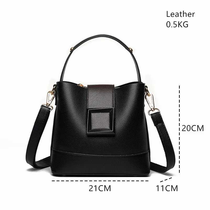 FI PU Leather Womens Handbag Brand Designer Womens Cross Body Bag New Luxury Casual Womens Small Bucket Bag and WalletXJ250412