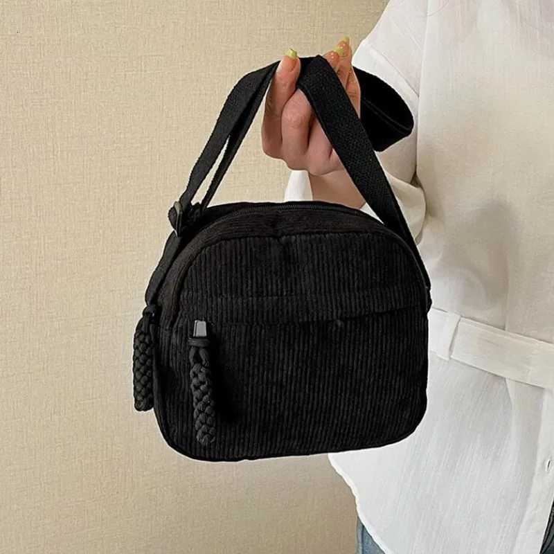 Simple Versatile Crossbody Bag Fashionable Casual Small Square Bag Personalized Commuting Shoulder Bag Corduroy Unisex HandbagT2511112