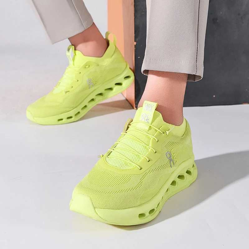 Cfortable breathable and shock-absorbing running shoes with mesh elastic knit thin outdoor sports shoes Z250411