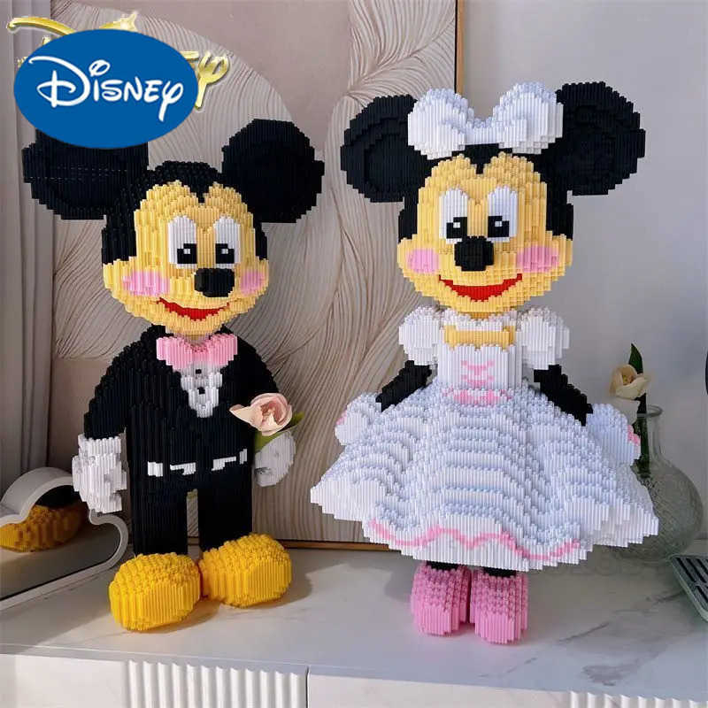 Disney Mickey Minnies new childrens building block toy Micro Particles education assembly building block 3D assembly toy Y2504012