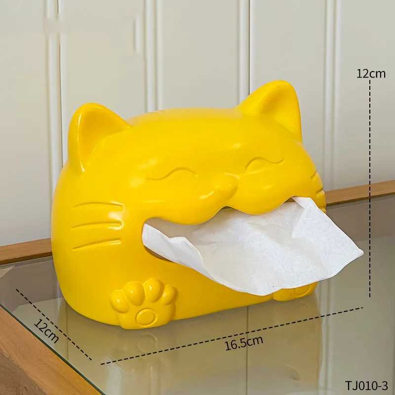 Cute Face Cat Tissue Box Living Ro Coffee Table Decoration Napkins Paper Box Household Tissue Box Y251112