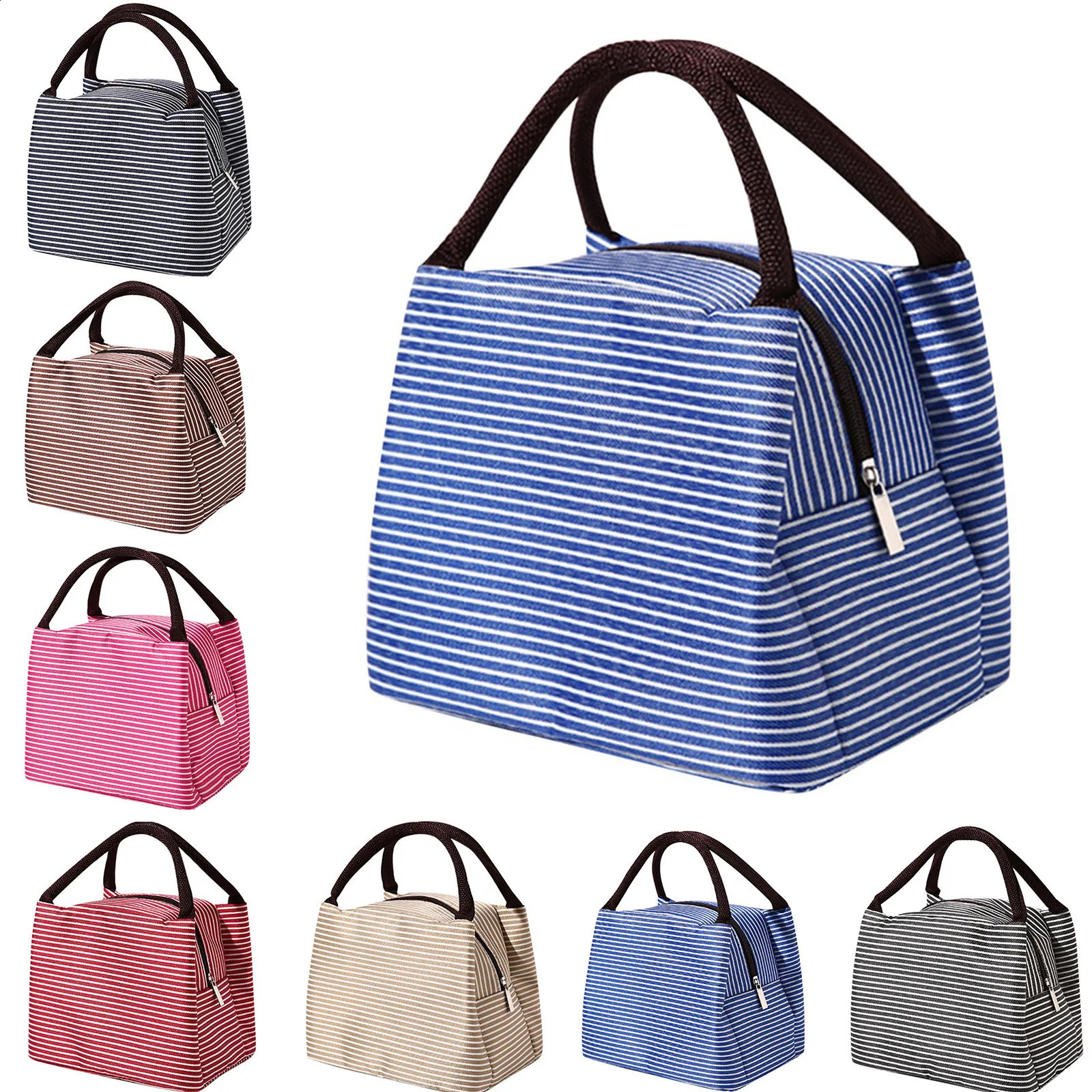Lunch bag handle insulated cooler bag womens lunch box picnic travel portable food storage breakfast food bag 250410