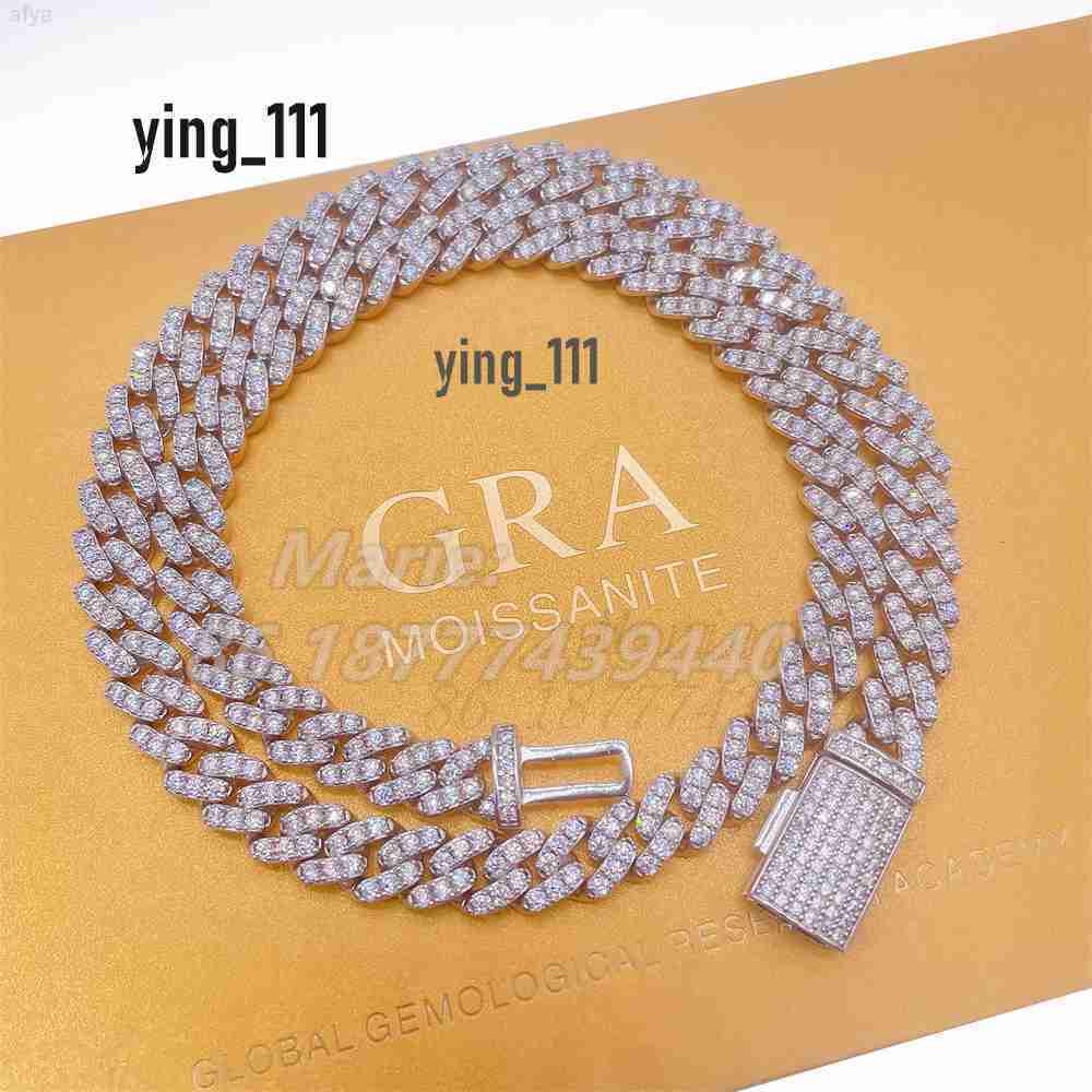 6mm 8mm Hip Hop Necklace for Girl S925 with Vvs Moissanite Iced Out Diamond Cuban Link Jewelry