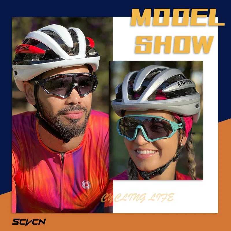 Photochromic Cycling Sunglasses Outdoor Sports Running Drving Glasses Road MTB Bicycle Goggles UV400 Safety Bike EyewearC250411