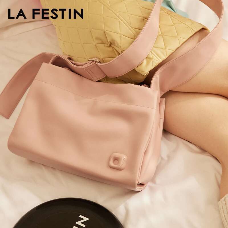 LA FESTIN Original 2024 New Large-Capacity Tote Shoulder Messenger Women's University School Big Crossbody Bag