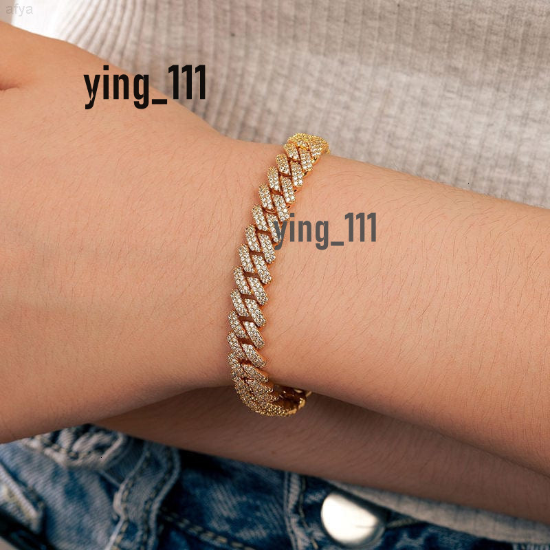 Custom Women 8.8mm Cuban Chain Link Vvs Moissanite 925 Silver Iced Out Bracelet