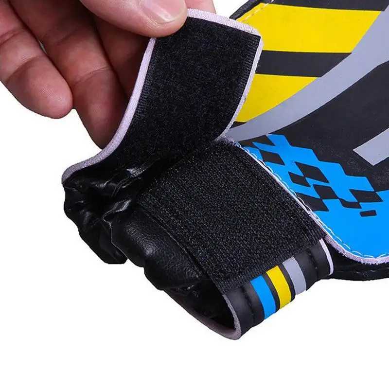 Goalie Gloves Non-slip PU Leather Football Glove Full Finger Soccer Training Glove Protective Gear For Football Baseball GearW251112