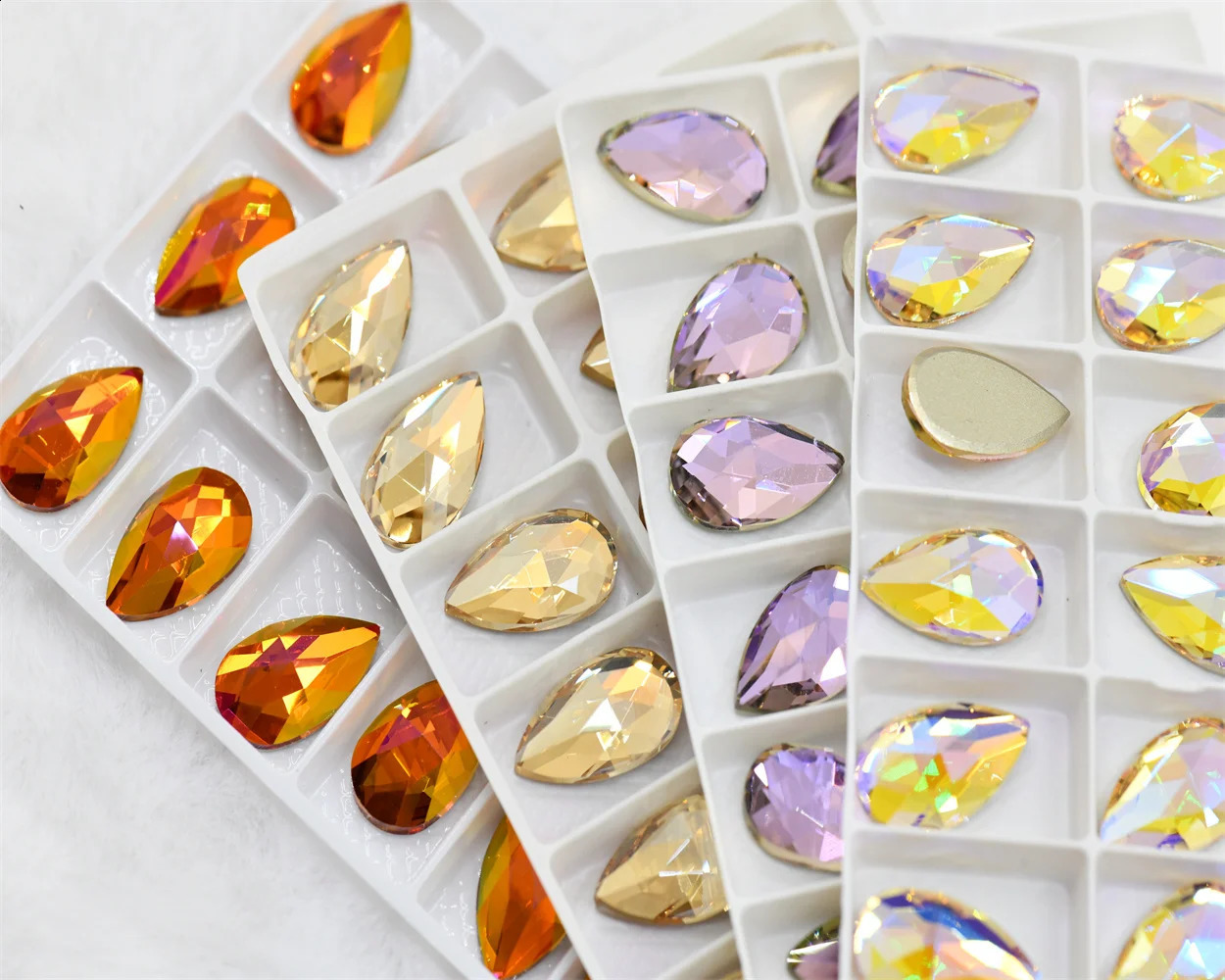 K9 Tears Flat Back Rhinestone Gel Crystal Fancy Stone Facial Glitter Nail Gem 250407