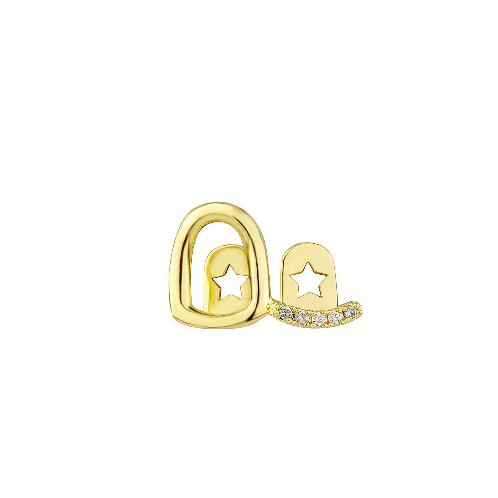 Fashion Single Hollow Zirconia Grillz Hip Hop CZ Stone Tooth Hat Decoration Womens Jewelry Party Gift Dental Grill W250412