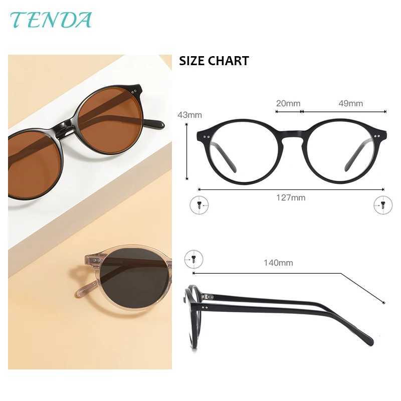 Stylish Round Retro Full Rim Spectacle Sun Shades Men Women Small Vintage Driving Polarized Sunglasses For Prescription Lenses Z250411