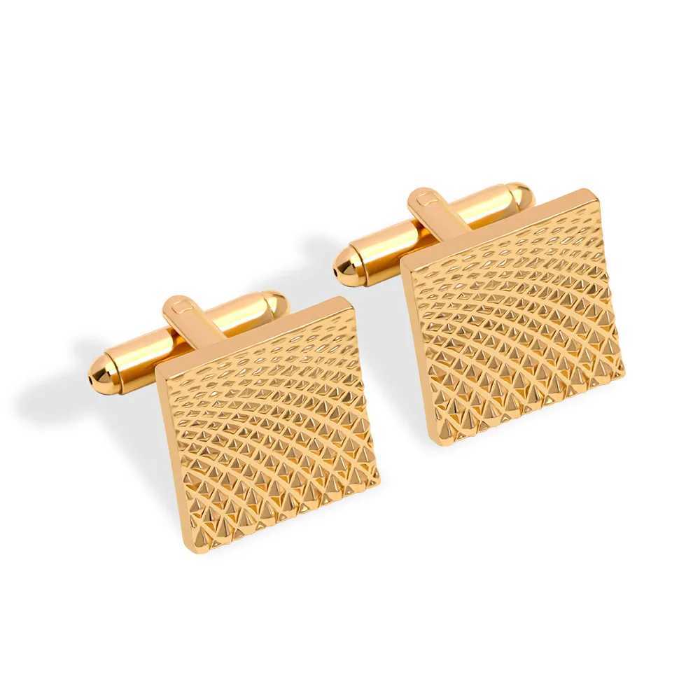 2 pieces/set of square mens cufflinks simple geometric stripes metal cufflinks mens shirts tie clips party jewelry sets giftsT250412