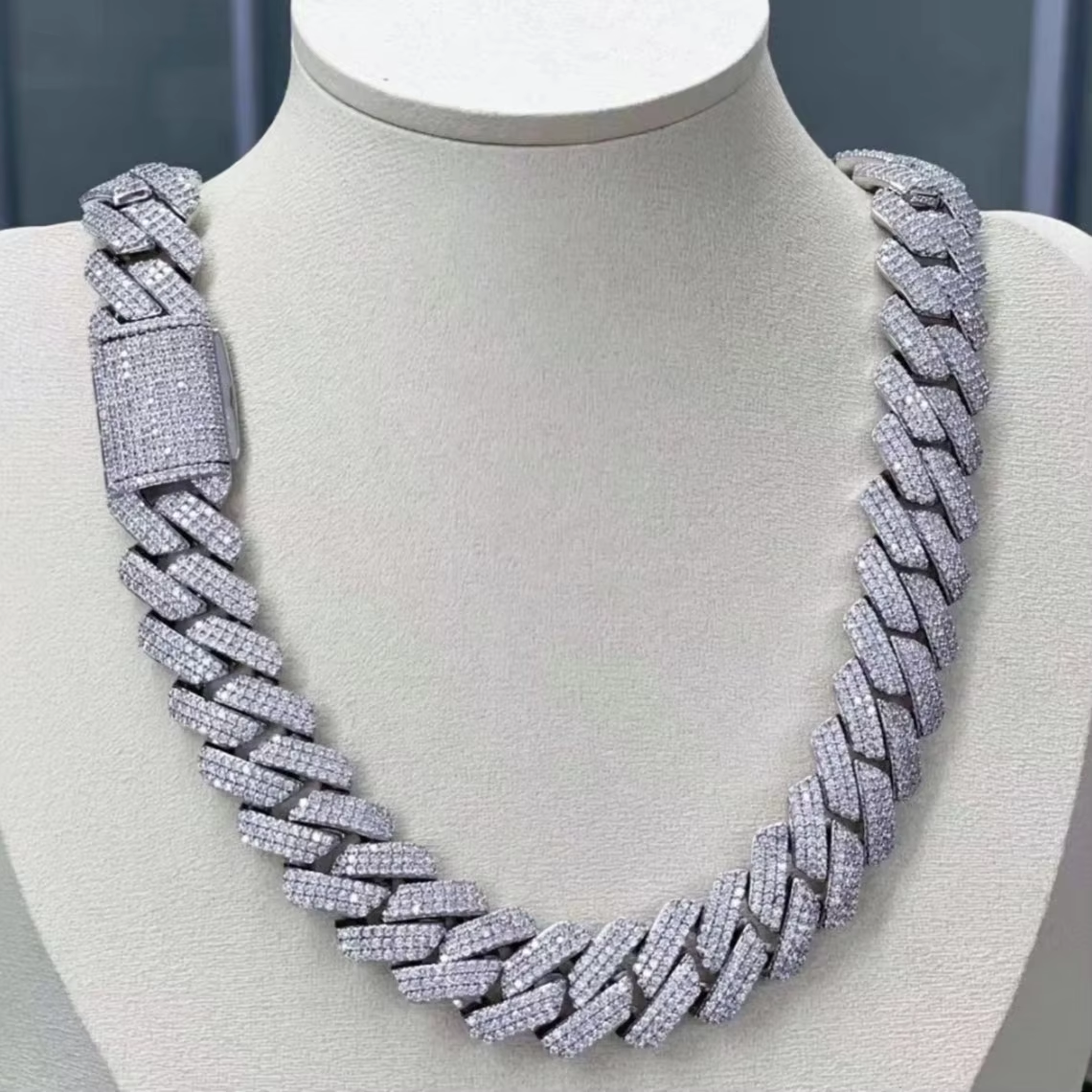 Versatile 16mm-18mm VVS Moissanite Stone Necklace | Choose your Size & Design for a Unique Look