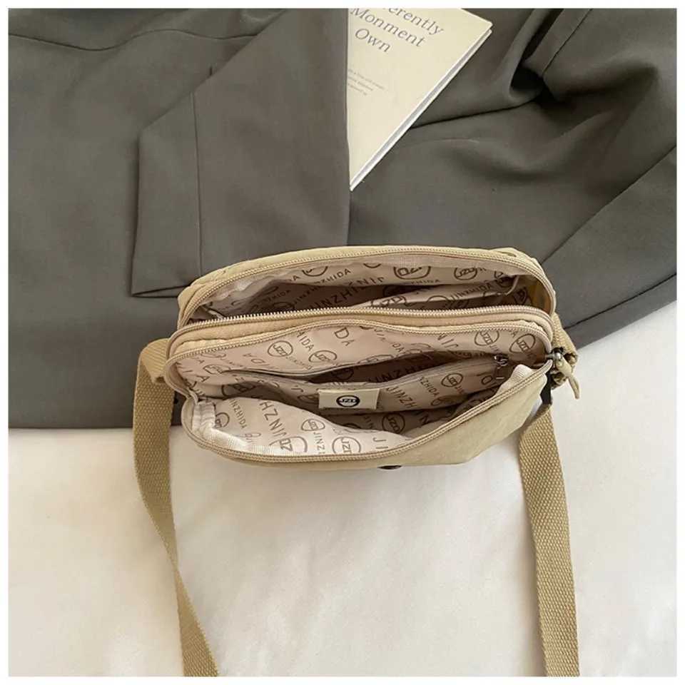 Womens Large Capacity Messenger Bag Lightweight Crossbody Shoulder Bag Adjustable Strap Simple HandbagT2511112