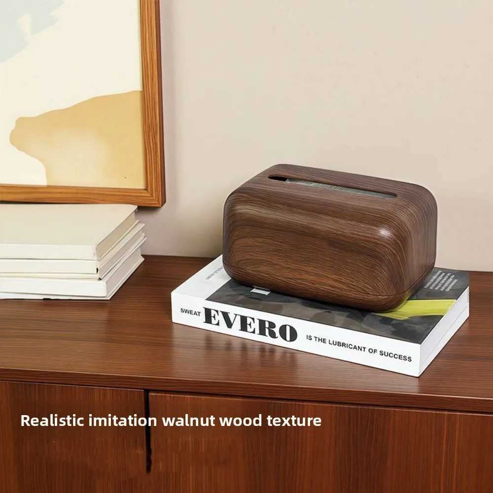 Ins Style Imitation Wood Grain Tissue Box Mti-functional Creative Napkin Paper Case Exquisite Simple Desktop Paper Box Y251112