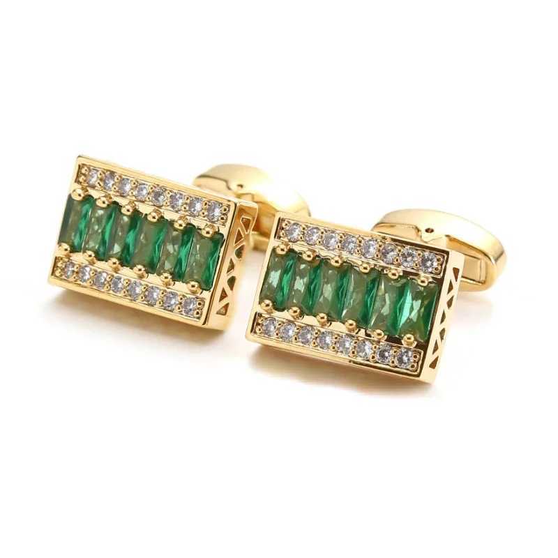 High quality mens cufflinks crystal rhinestone square French cufflinks luxury business wedding jewelry accessories giftsT250412