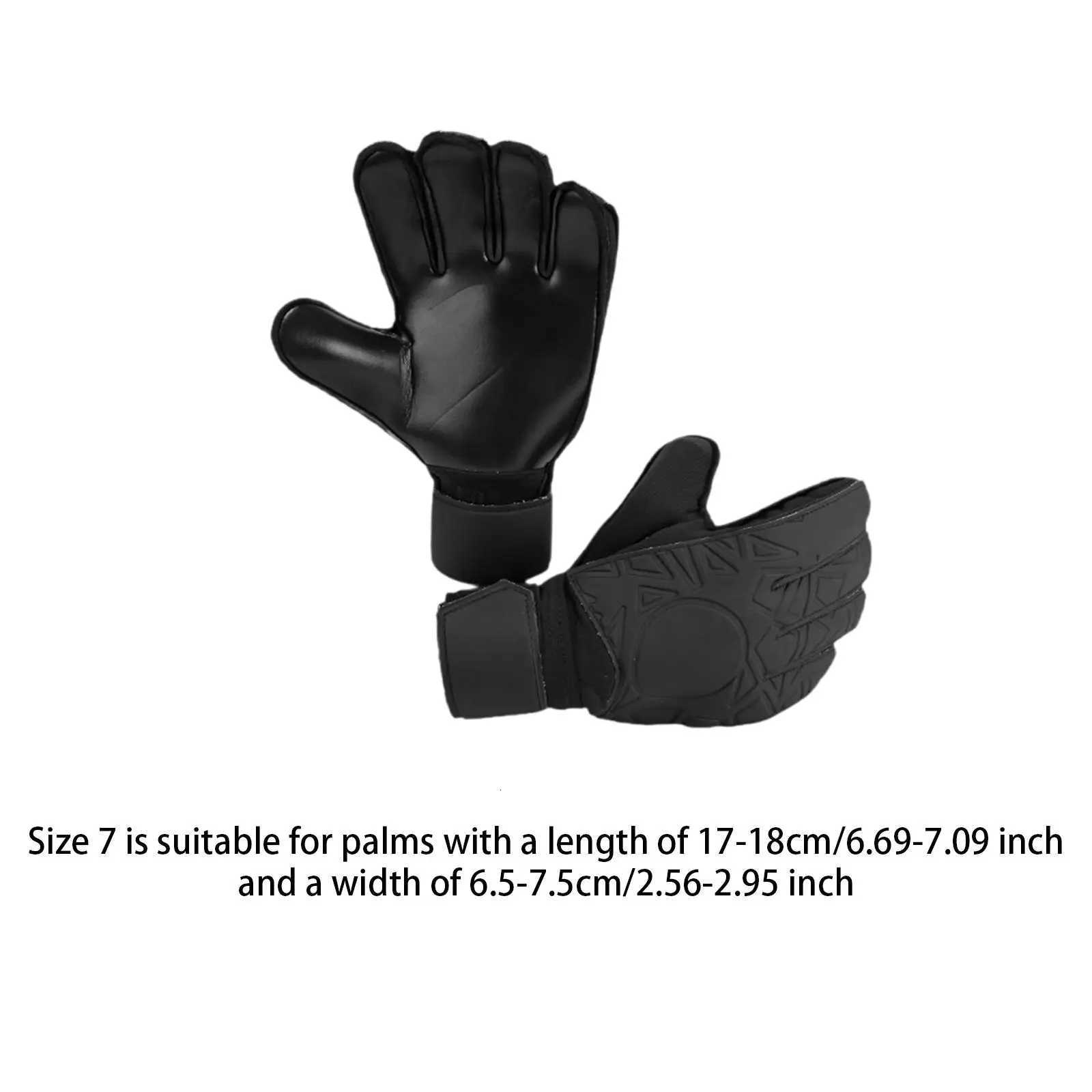 Goalkeeper Gloves Soccer Goalie Gloves Non Slip Black High Grip Latex HandW251112