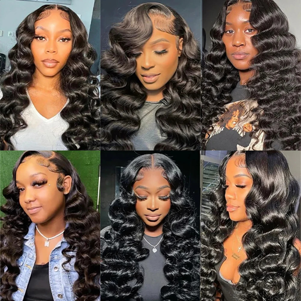 40 Inch Loose Deep Wave 13x4 13x6 HD Transparent Human Hair Wig 250 Density Brazilian Water Curly Nature Wave Lace Frontal Wigs 250409