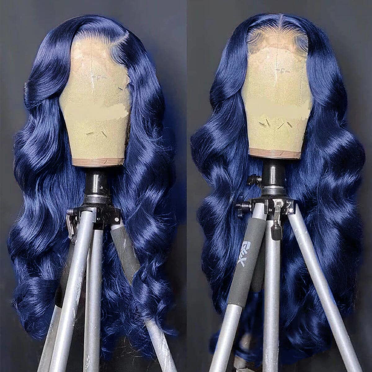 Highlight White Colored Hair Body Wave Lace Frontal Wig Similar to Real Human Hair For Black Women Transparent Lace Front Wigs 34 Inch Synthetic Lace 