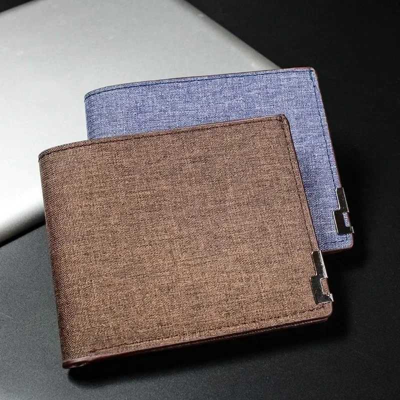 New minimalist and portable denim wallet fashion version suitable for men with large capacity and foldable multi card slots Z250411