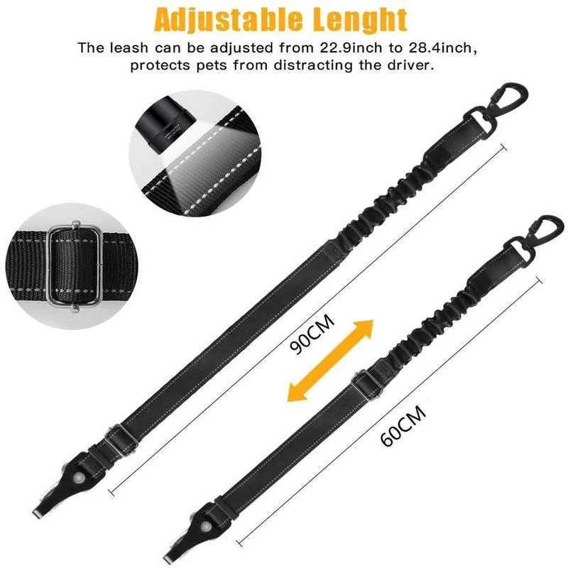 Adjustable pet dogs car seats seat belts vehicle belts reflective nylon rope covers small dog accessories Y250412