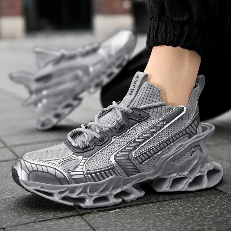 SENTA Blade Warrior Sneakers Men Fashion Design Leisure Sports Shoes Outdoor Shock Absorption Walking Shoes Thick Sole Footwear Z250411