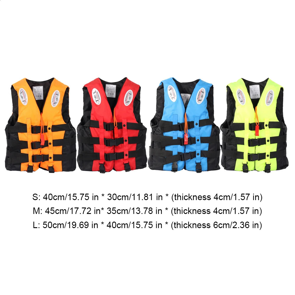 Outdoor Adult Swimming Life Jacket Adjustable Buoyancy Survival Suit Polyester Drifting Safety Life Vest With Reflective Stripe 250411