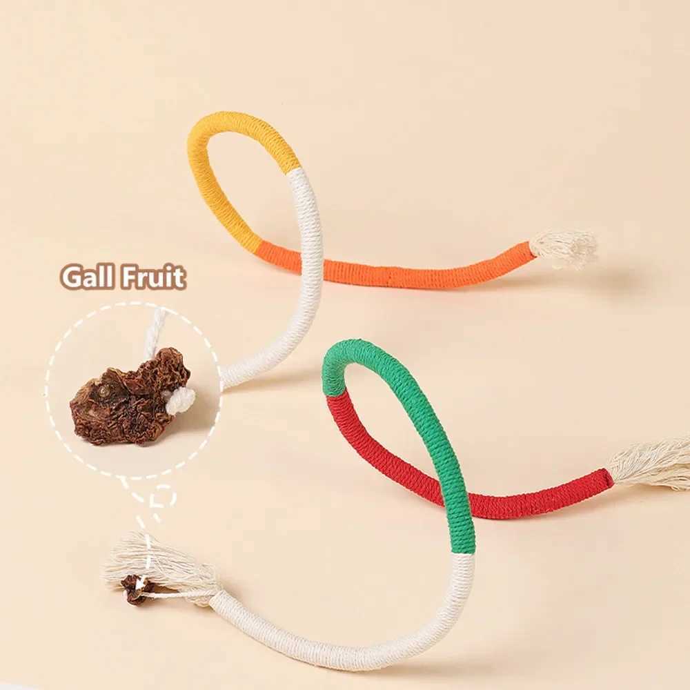 Cat Toys Interactive Plush Cotton Rope Toys Silver Vine Cat Teasing Toys Cleaning Mouth Cat Playing Toys Pet Supplies Accessories Y250412