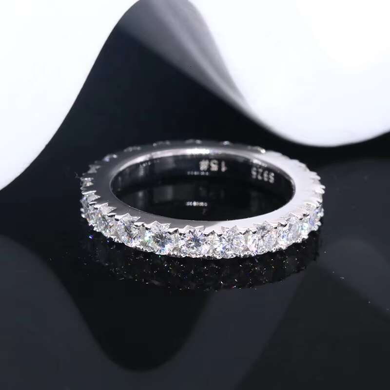 High Quality Mossanite Engagement Ring for Women 925 Sterling Silver Moissanite Ring Wedding Band for Gift