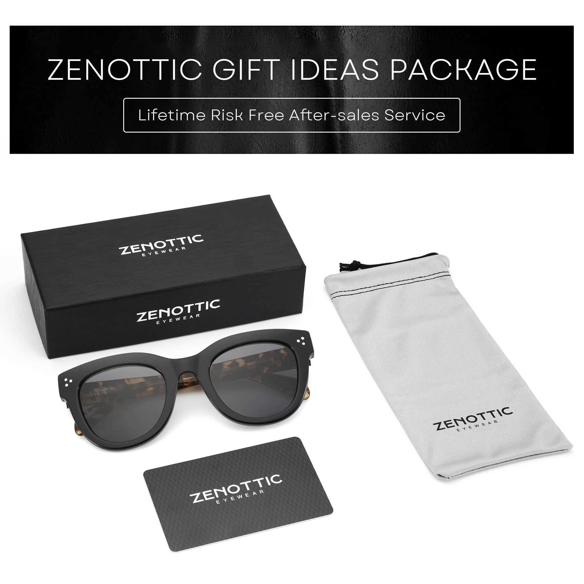 ZENOTTIC Fashion Handmade Acetate Butterfly Polarized Sunglasses UV400 Protection Square Sun Glasses for Women Gift VacationC250411