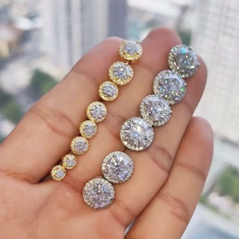 Bulk Wholesale Moissanite Flower Stud 925 Sterling Silver Luxury Fine Jewelry Gifts Men Women GRA Certified VVS Diamond Earring