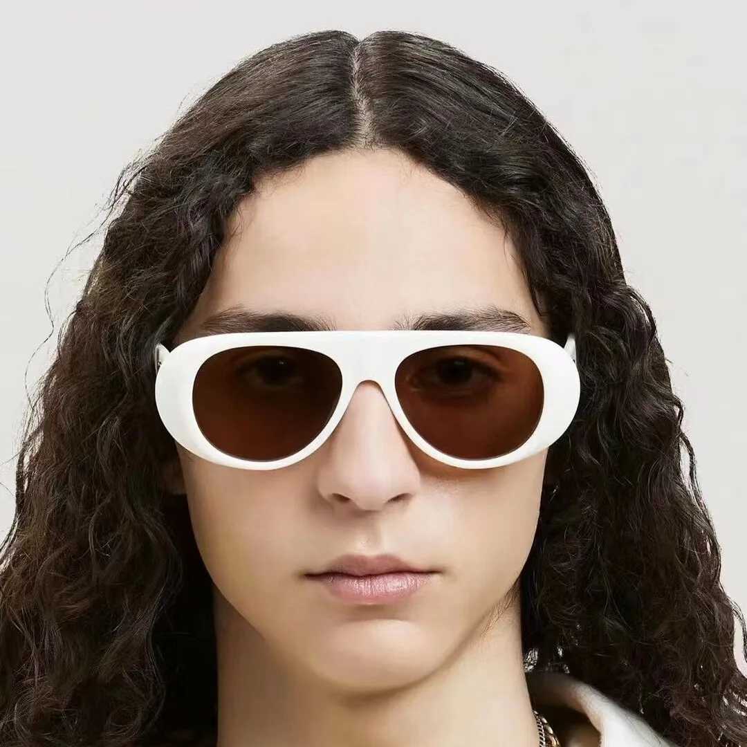 New in Luxury Brand Designer Big Frame Flat Top Sunglasses Women For Men Fashion Vintage Sun Glasses Punk Pilot Shades UV400C250411