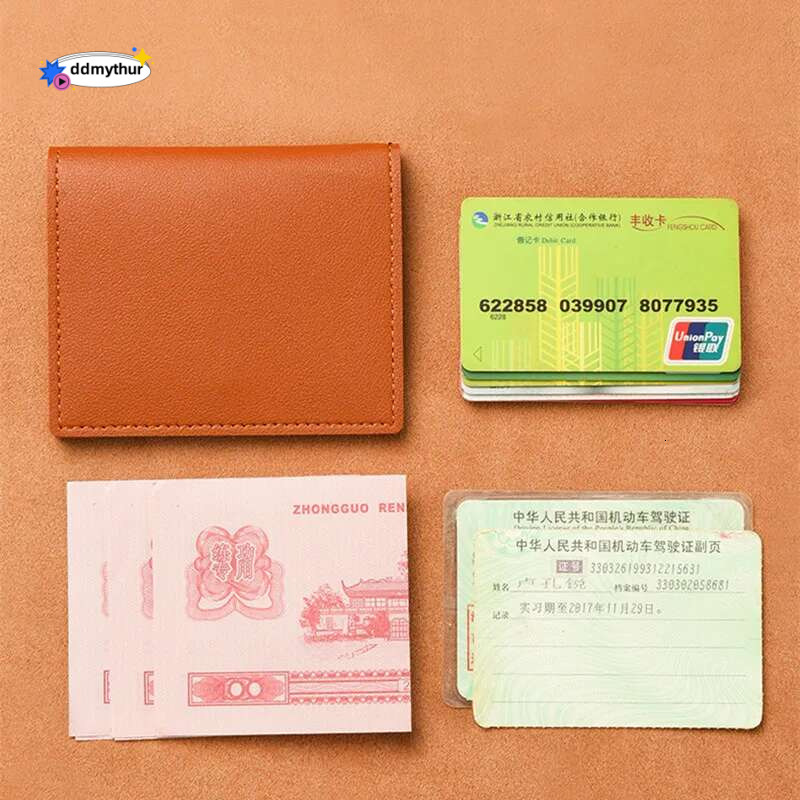 Solid Color PU Leather Small Wallet for Women Short Simple Women's with Buttons Ultra Thin Credit Card Bag Coin Purse ddmythur